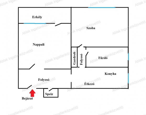 Eladó téglalakás, Kecskeméten 35.3 M Ft, 2 szobás