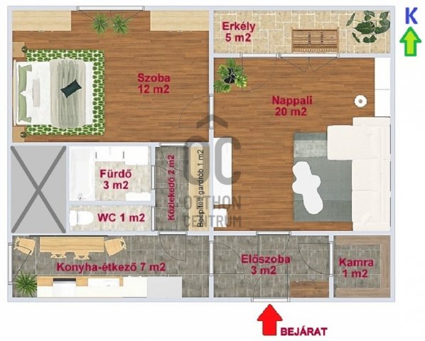 Eladó téglalakás, Budapesten, XIV. kerületben, Írottkő parkban