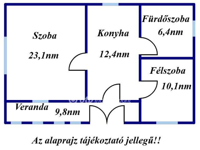 Eladó családi ház, Kisújszálláson 8 M Ft, 1+1 szobás