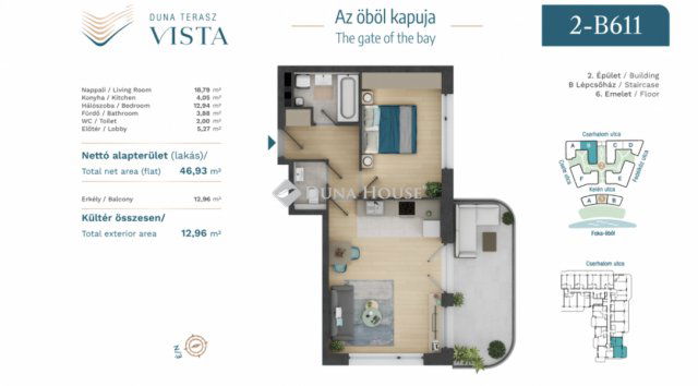 Eladó téglalakás, Budapesten, XIII. kerületben 94 M Ft, 2 szobás