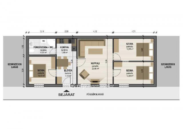 Eladó téglalakás, Budapesten, V. kerületben 139.99 M Ft