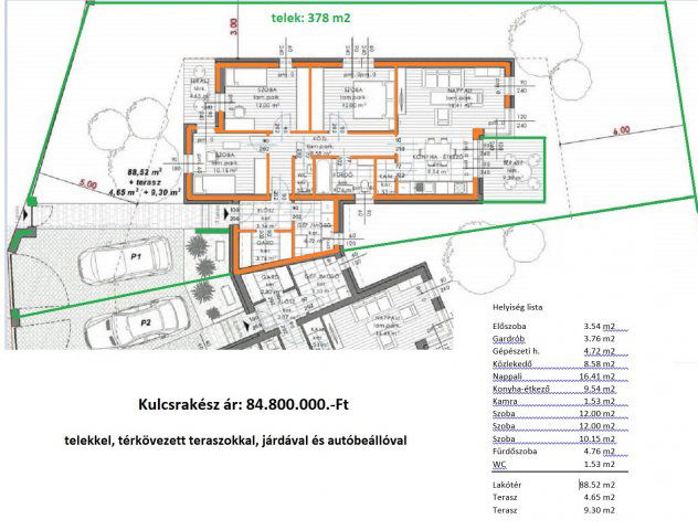 Eladó ikerház, Nagycenken 89.5 M Ft, 4 szobás