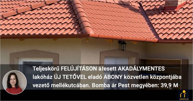 Eladó családi ház, Abonyban 39 M Ft, 2 szobás