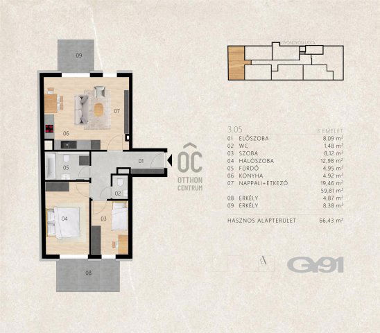 Eladó téglalakás, Budapesten, XIII. kerületben 99 M Ft, 3 szobás