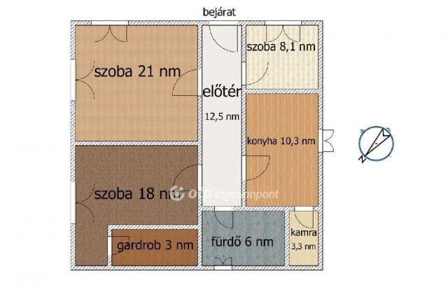Eladó családi ház, Ócsán 79.9 M Ft, 3 szobás