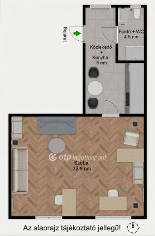 Eladó téglalakás, Budapesten, V. kerületben 95 M Ft, 1 szobás