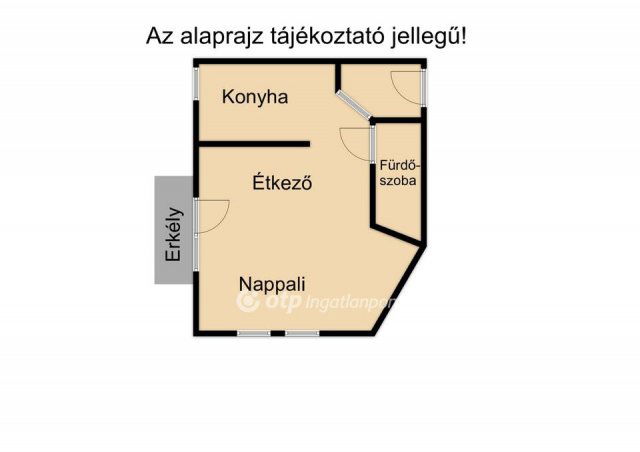 Eladó téglalakás, Hajdúszoboszlón 42 M Ft, 1 szobás
