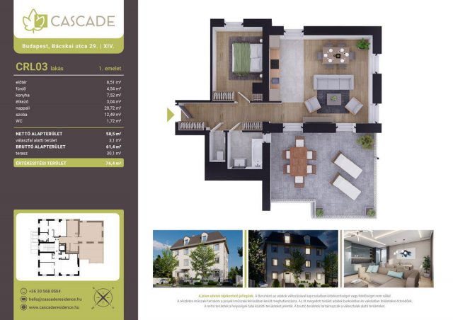 Eladó téglalakás, Budapesten, XIV. kerületben, Bácskai utcában