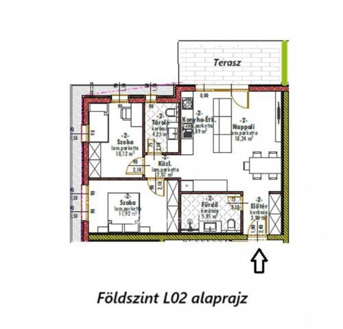 Eladó téglalakás, Monorierdőn 69.5 M Ft, 3 szobás