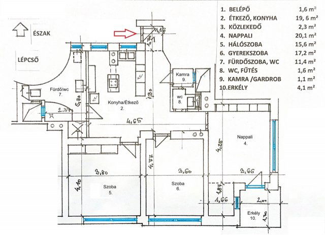 Eladó téglalakás, Budapesten, III. kerületben 134 M Ft, 3 szobás