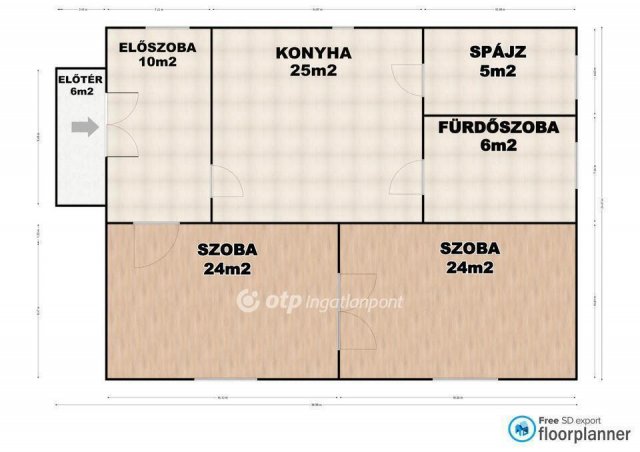 Eladó családi ház, Hosszúpályin 34.8 M Ft, 2 szobás