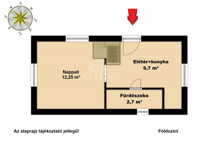 Eladó családi ház, Tóalmáson 23.9 M Ft, 1+2 szobás