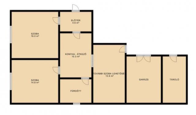 Eladó családi ház, Tenken 12.49 M Ft, 2 szobás