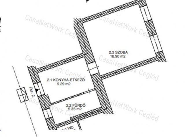 Eladó téglalakás, Szolnokon 40.8 M Ft, 1 szobás
