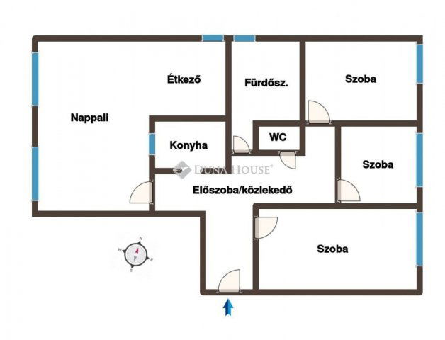 Eladó téglalakás, Tatabányán, Győri úton 63.5 M Ft, 4 szobás