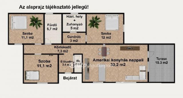 Eladó családi ház, Győrszemerén 95.9 M Ft, 4 szobás