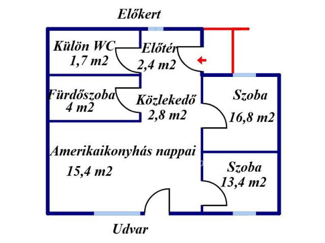 Eladó téglalakás, Feldebrőn 15.5 M Ft, 2 szobás