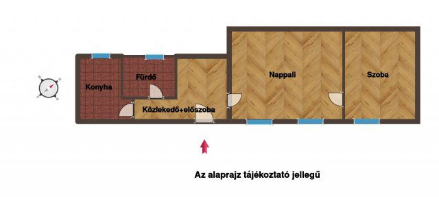 Eladó téglalakás, Budapesten, VI. kerületben 67.5 M Ft, 2 szobás