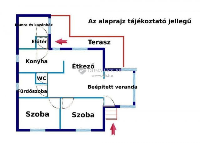 Eladó családi ház, Ráckevén 59.99 M Ft, 2 szobás