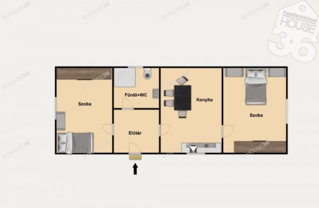 Eladó családi ház, Kecskeméten 23.5 M Ft, 2 szobás