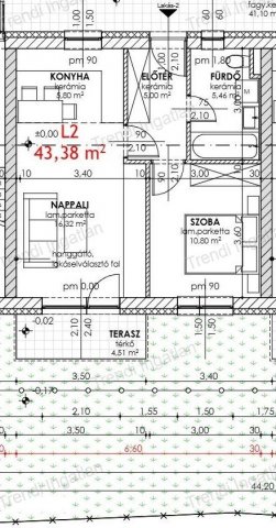 Eladó téglalakás, Csornán 44.1 M Ft, 2 szobás