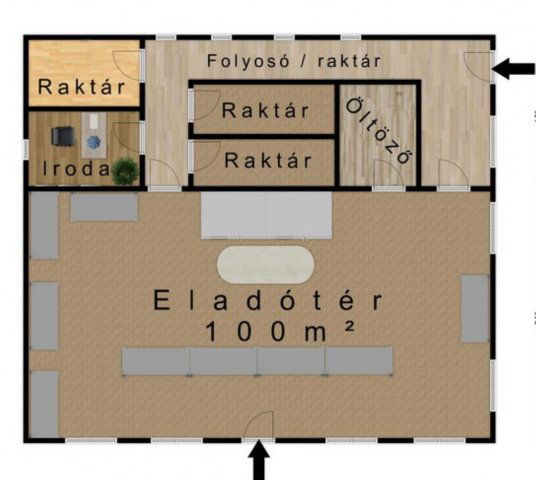 Eladó üzlethelyiség, Múcsonyban 44.9 M Ft, 4 szobás