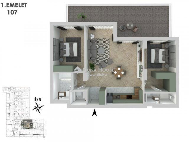 Eladó téglalakás, Budapesten, XIII. kerületben 126 M Ft