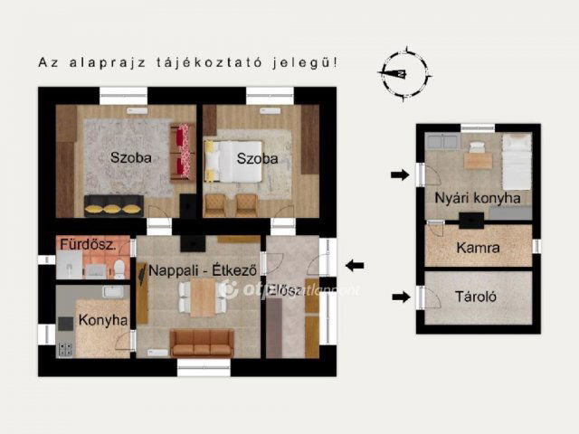 Eladó családi ház, Nyíradonyban 28 M Ft, 2 szobás