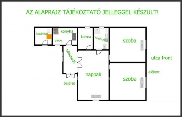 Eladó családi ház, Hajdúböszörményen 48.5 M Ft, 2 szobás