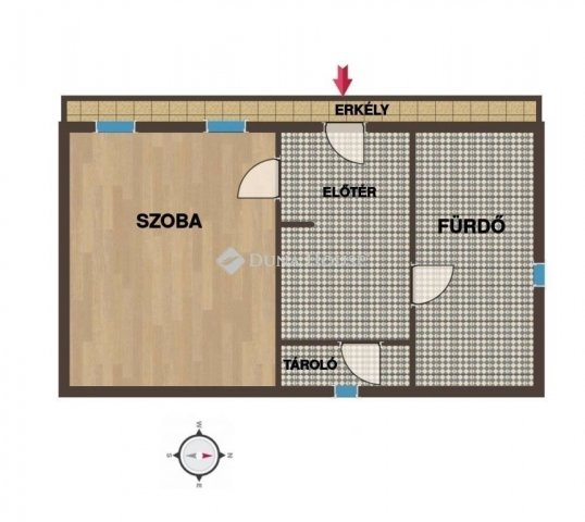 Eladó téglalakás, Sárváron 34.9 M Ft, 1 szobás