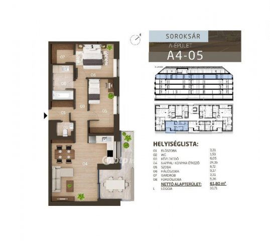 Eladó téglalakás, Budapesten, XXIII. kerületben 86.308 M Ft