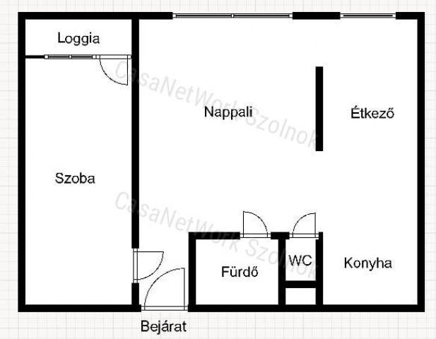 Eladó panellakás, Szolnokon 36.5 M Ft, 2 szobás