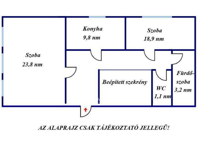 Eladó téglalakás, Lajosmizsén 47.5 M Ft, 2 szobás
