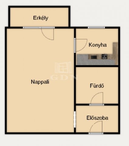 Eladó téglalakás, Veszprémben 42.4 M Ft, 1 szobás