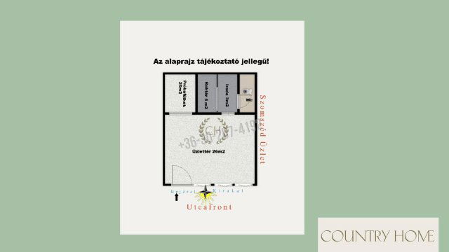 Eladó üzlethelyiség, Szegeden, Sas utcában 10.5 M Ft