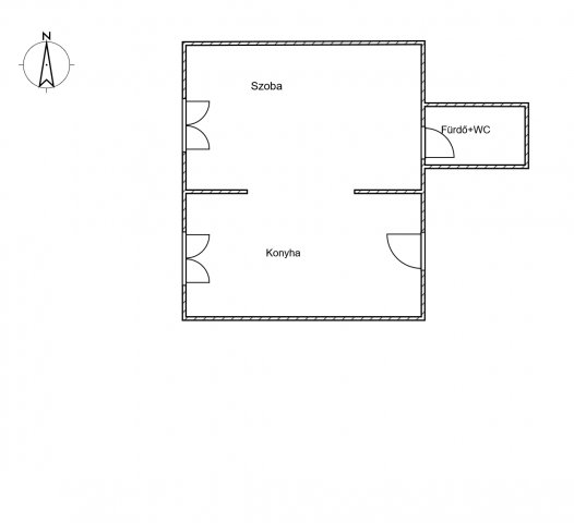 Eladó téglalakás, Baján 27 M Ft, 1 szobás