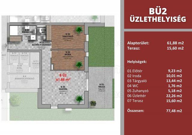 Eladó üzlethelyiség, Győrött 85.9 M Ft, 3 szobás