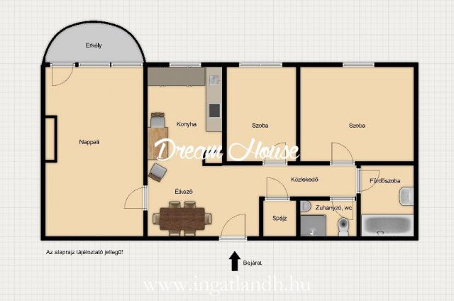 Eladó téglalakás, Nyíregyházán 61.9 M Ft, 3 szobás