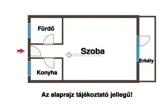 Eladó téglalakás, Veszprémben 49.9 M Ft, 1 szobás