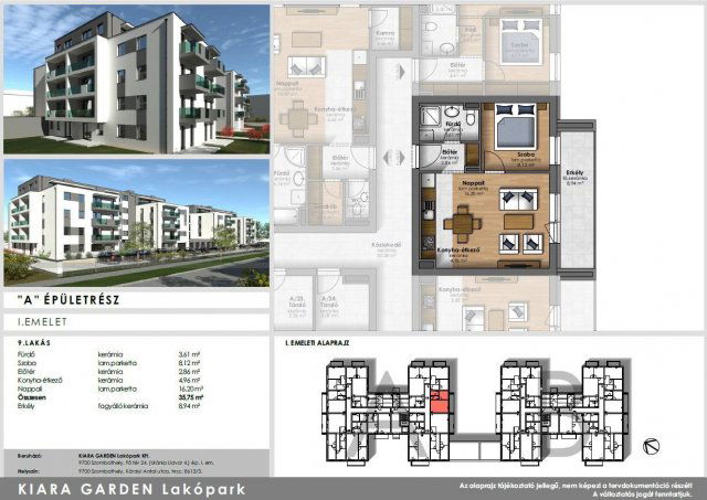 Eladó téglalakás, Szombathelyen, Károlyi Antal utcában 41.9 M Ft
