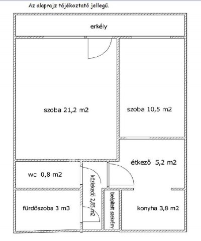 Eladó téglalakás, Tapolcán 34.9 M Ft, 2 szobás