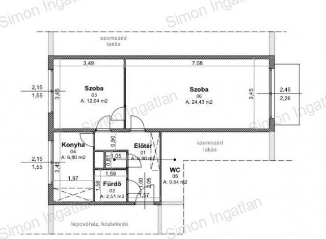 Eladó panellakás, Kecskeméten 42 M Ft, 2 szobás