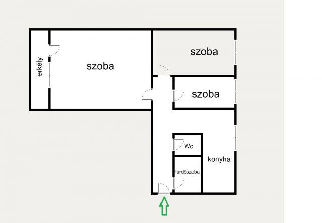 Eladó panellakás, Kecskeméten 64.7 M Ft, 2+1 szobás