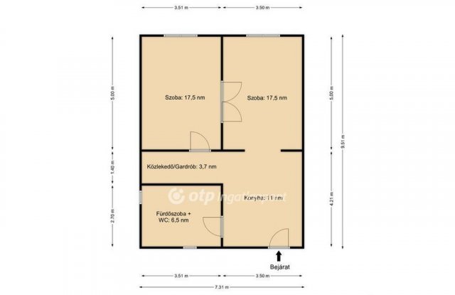 Eladó téglalakás, Budapesten, XIII. kerületben 63 M Ft, 2 szobás
