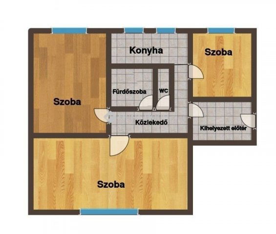 Eladó panellakás, Szegeden 62.9 M Ft, 3 szobás