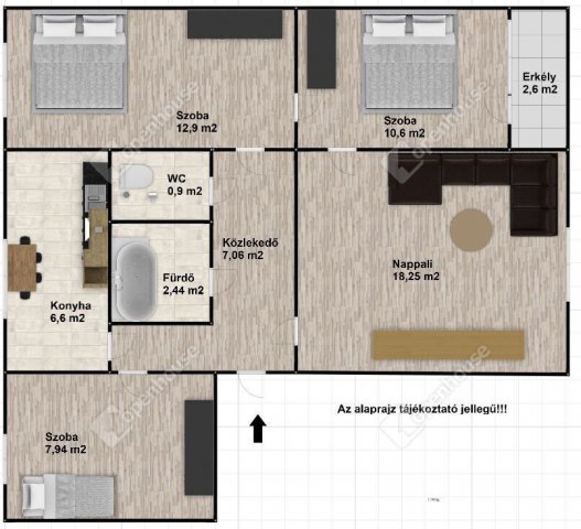 Eladó panellakás, Szegeden 58.5 M Ft, 4 szobás