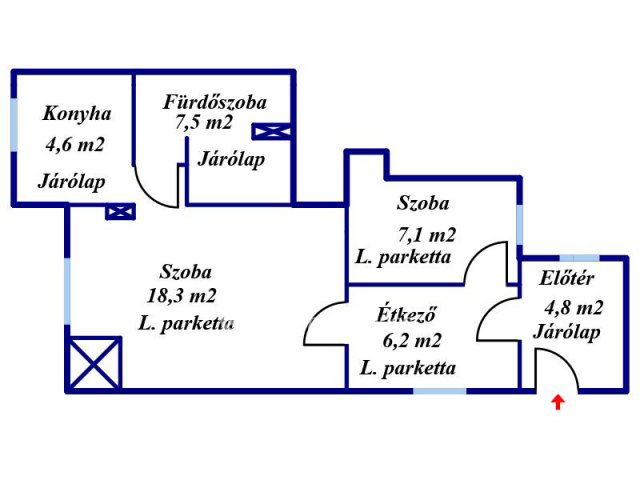 Eladó téglalakás, Miskolcon 35 M Ft, 1+1 szobás