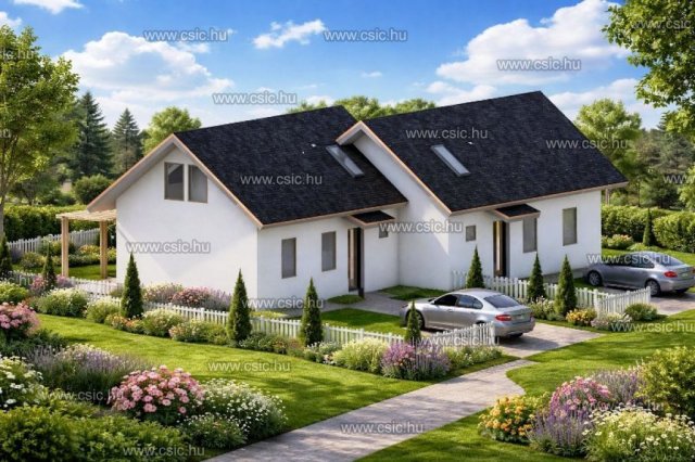 Eladó ikerház, Pócsmegyeren 93.9 M Ft, 4 szobás