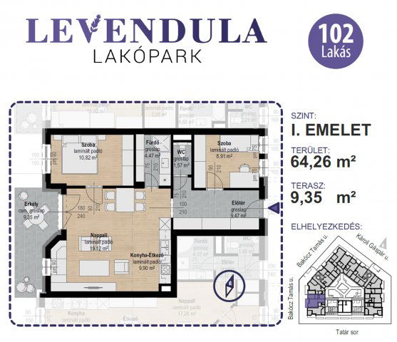 Eladó téglalakás, Kecskeméten 86.5 M Ft, 3 szobás