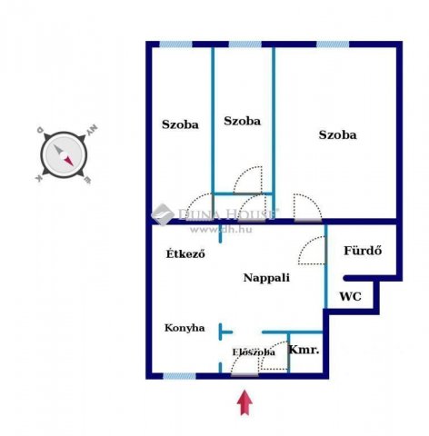 Eladó téglalakás, Budapesten, VIII. kerületben 69 M Ft, 4 szobás